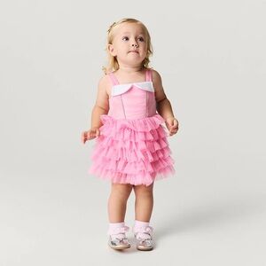 NWT Posh Peanut Disney Princess Sleeping Beauty Aurora Pink Velour Dress Size 2T